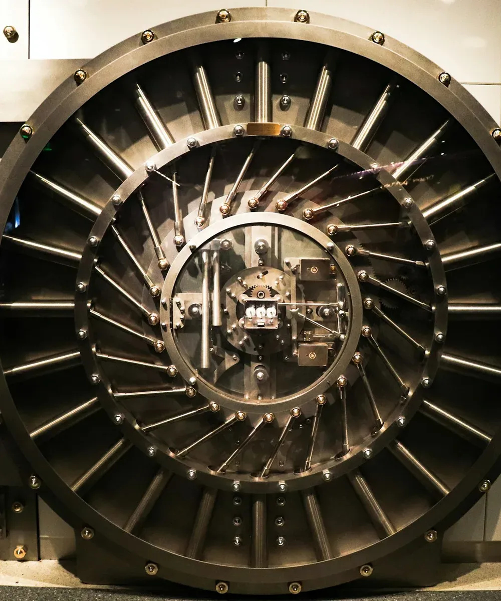 A round vault door.