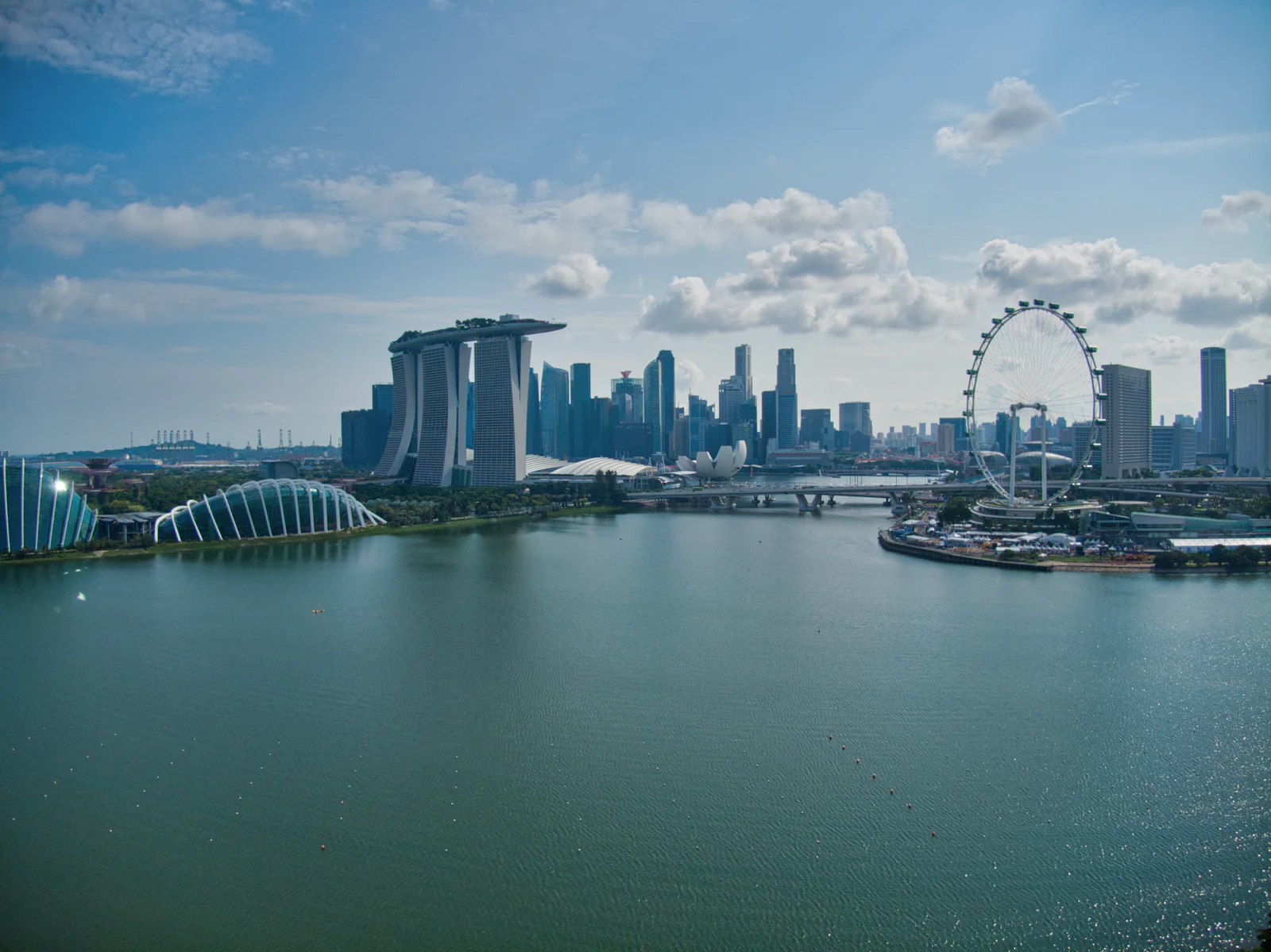 Singapore’s Marina Bay skyline across the water